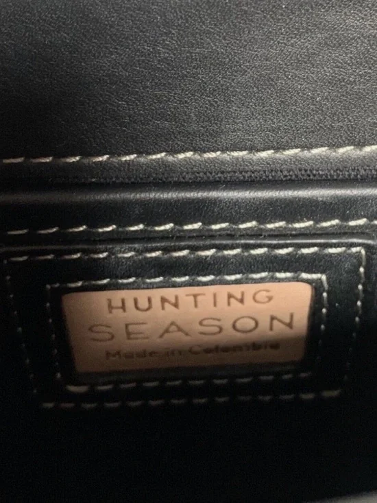 HUNTING SEASON THE SMALL TOP HANDLE BAG IN NAPPA LEATHER, BLACK - Picture 6 of 6